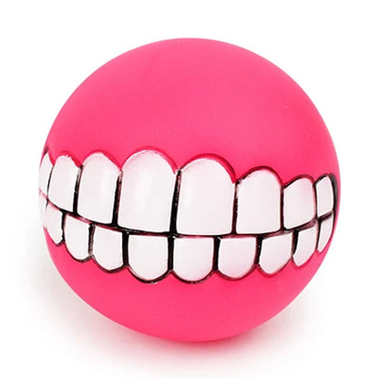 Funny Silicone Pet Dog Cat Toy Ball Chew Treat Holder Tooth Cleaning Squeak Toys Dog Puppy Training Interactive Pet Supplies